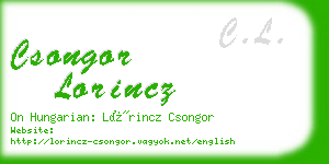 csongor lorincz business card